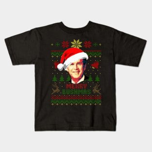 George Bush Merry Bushmas Kids T-Shirt